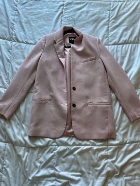 Zara Oversized Blush Pink Tailored Blazer | XS